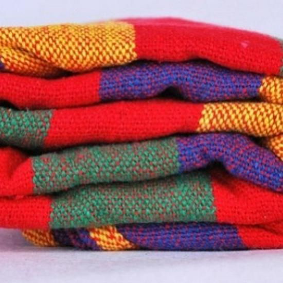 Outdoor Canvas Rope Hammock Single