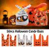 50Pcs Bat Pumpkin Rabbit Ear Baking Packaging Cookie Bag Halloween Candy Bags Halloween Decoration