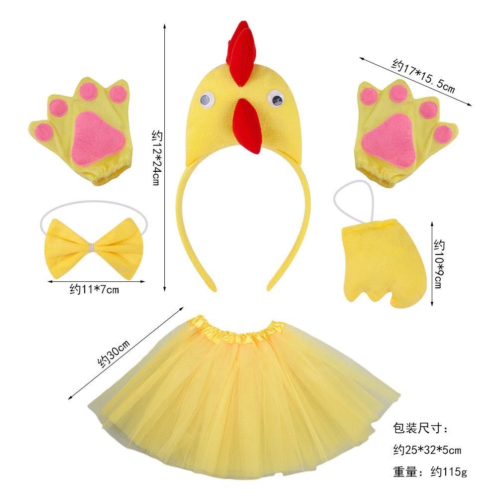 Thanksgiving Rooster Headwear Cute Chicken Hair Clip Kids Halloween Party Dress Up