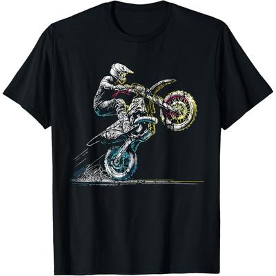 Grappige Crossmotor Rijder Retro Motorfiets Motocross T-shirts Mannen Fietsen Streetwear T-shirt Korte Mouw Unisex Losse Kleding