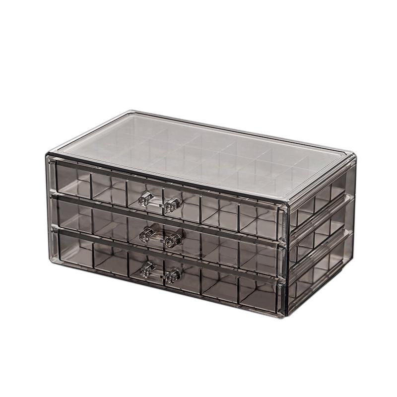 Dustproof Multi-layer Earring & Jewelry Organizer with 72 Grid Drawers