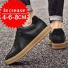 Men Women Genuine Leather Casual Elevator Shoes Leisure Sneakers Sports Zapatos Mujer Men's Height Increasing Shoes Tennis Shoes