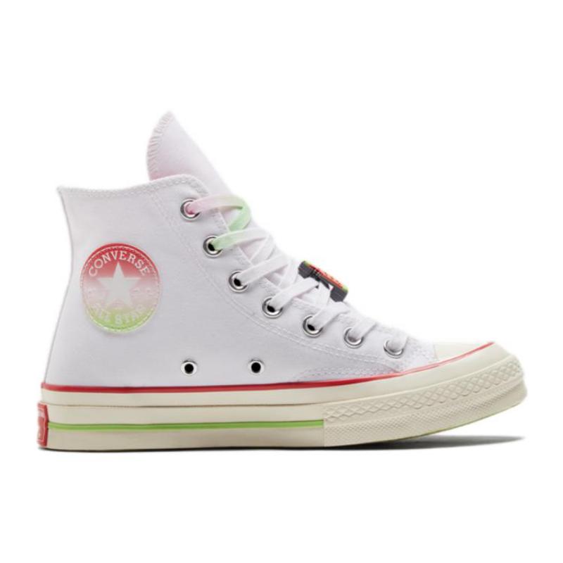 Converse 1970s Chuck Taylor All Star Watermelon Trend High-Top Canvas Shoes Unisex White with Pink