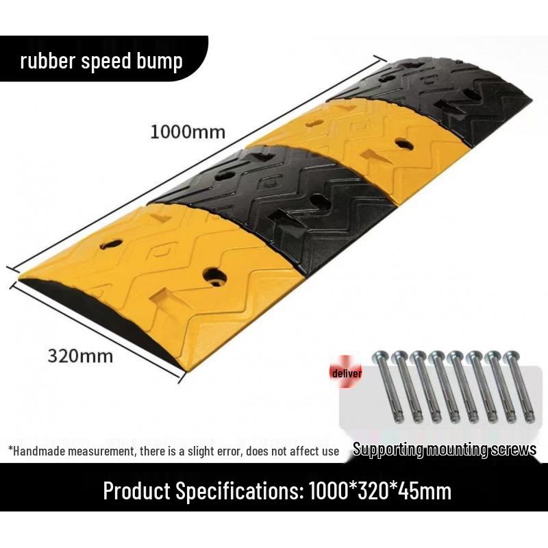 High-Quality Thickened Rubber Speed Bump for Road Safety
