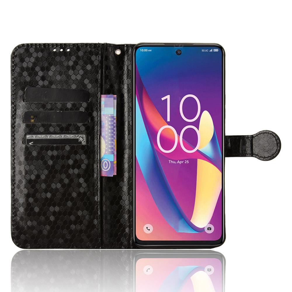 

For TCL 50 XL 5G Case Dot Pattern Flip Leather Phone Cover Wallet Black