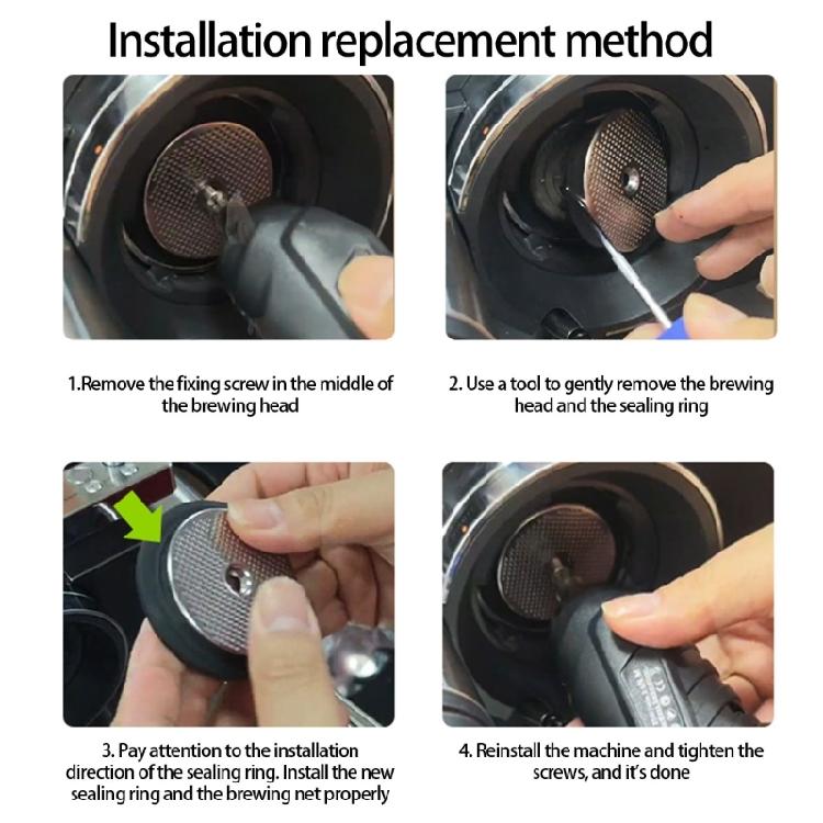 Multipurpose Quick Installation Silicone Gasket for Espresso Brew Heads Heat Resistant Coffee Maker Repair Component