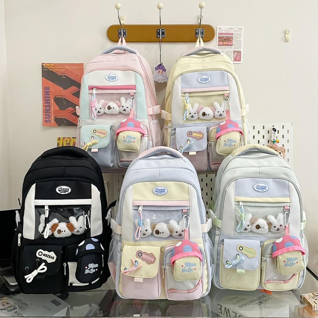 Schoolbag small fresh sweet fashion backpack new foreign style computer backpack nylon versatile niche student bag