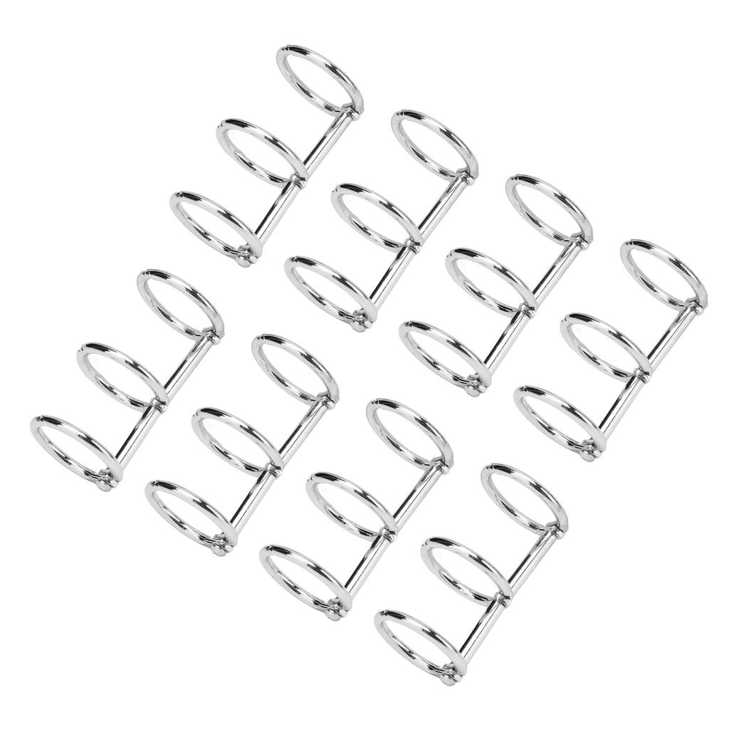 Rings Reusable 3 Hole Electroplated Metal Hand Account Paper Loose Leaf Binding Rings