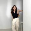 Retro High-end Short Suit Vest Cardigan Coat Women's Sleeveless