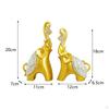Couple Elephant Figurines Sculpture Desk Collection Height 20cm and 18cm Shelf Decoration for Living