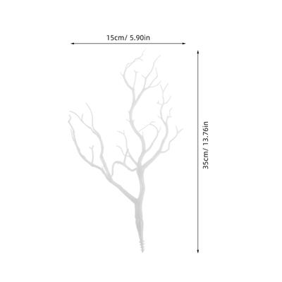 4Pcs Artificial Antler Branches Plastic Dried Tree Twigs Realistic Vase Filling Decorative Plant Stems DIY Craft Headband