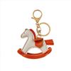 PU Leather Bag Charm Rocking Horse Pendant For Car Bag Hanging Ornament Keychain Decoration DIY Bag Accessories