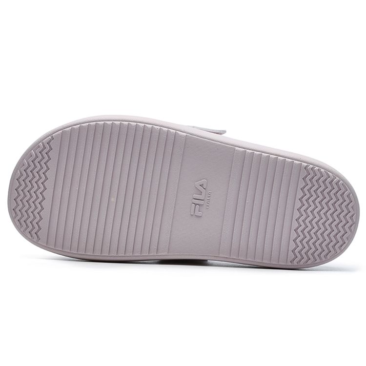 Fila Donut Fashion Versatile Casual Thick Sole Velcro Non-Slip Slide Sandals Women Sandals Light-Gray Purple F12W221503FGA
