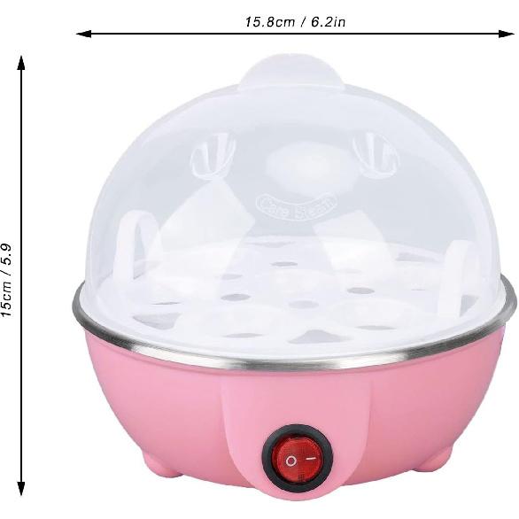 350W Electric Egg Cooker, 7 Egg Capacity Rapid Egg Cooker for Hard Boiled, Poached, Scrambled, or Omelets, Auto Shut Off Feature, with Water