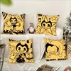 Game B-Bendy And The Ink Black Machine  Pillowcases Cushion Covers Living Room Sofas Home Decor Gifts