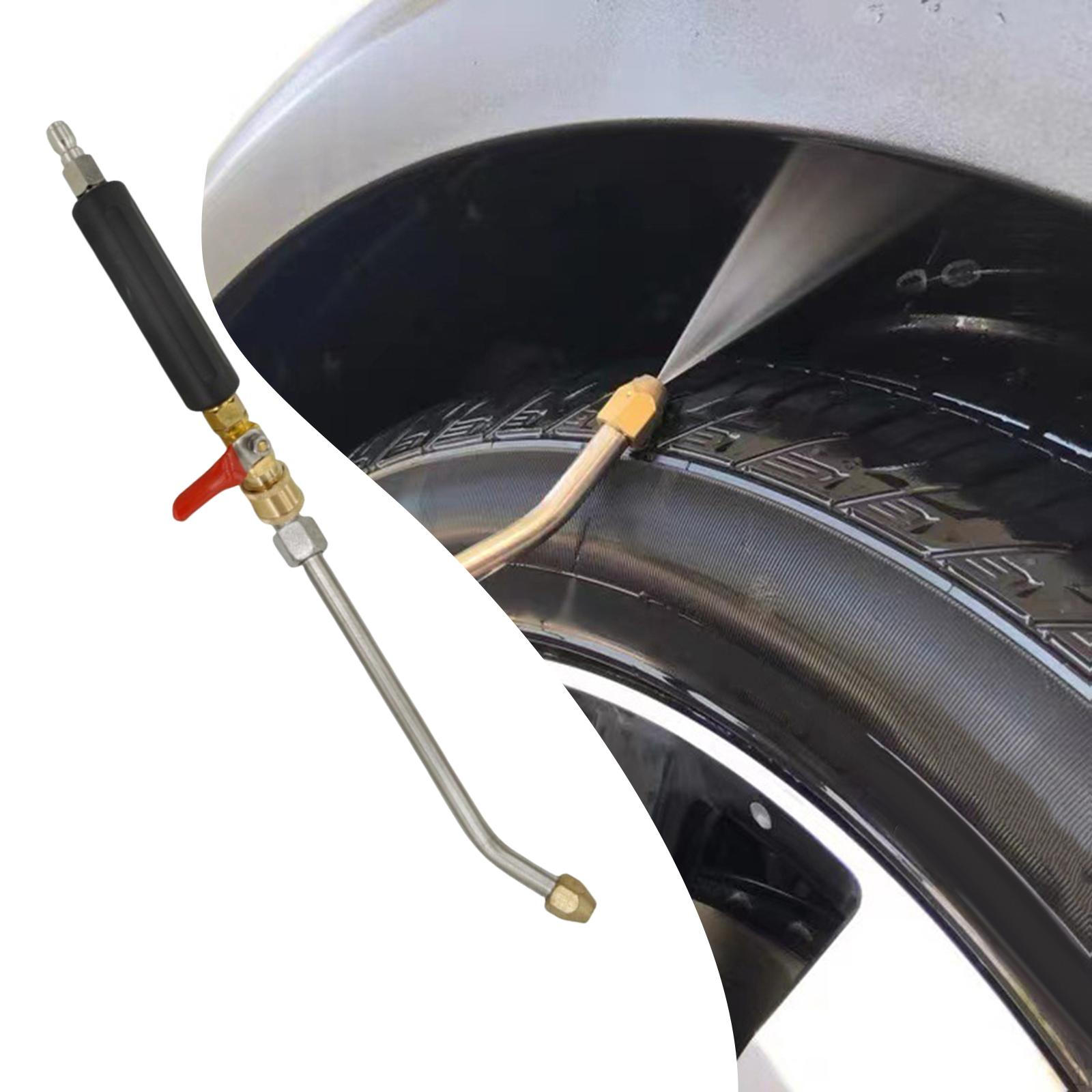 

High Pressure Washer Extension 1/4 inch Quick Connect Easy to Install Efficient Accessory Clean Rod 25 Degree Curved