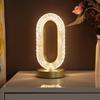 3 Colors LED Crystal Table Lamp, Dimmable Bedside Night Light, Rechargeable, Wireless, Creative Bar Decoration