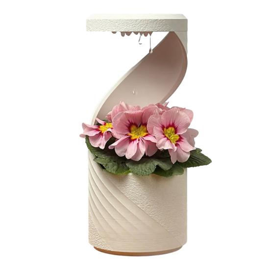 

Cloud Watering Planter with Hidden Drainage Tray Self Watering Planter with Slow Drip Rain A