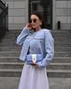 Women's European & American Style Pocket Decor Short Cardigan for Autumn & Spring