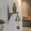 Metal Bell Medal Doorbell Religious Virgin Mary Statue Sturdy Durable Holy Resin Figure  Chapel