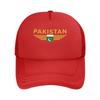 Baseballpetten Pakistan Trots Mesh Petten Vizier Petten Activiteiten Uniseks Petten