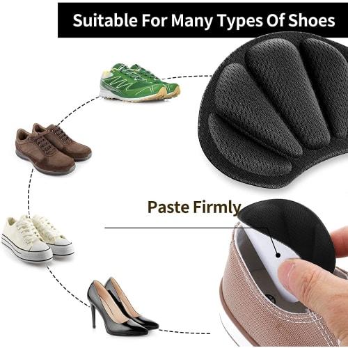 JUTOSU Heel Pads, Toe Cushions, Adjustable Heel Pads, Easy Toe Cushion, Toe Protection, Shoe Care, Sponge, Memory Foam, Toe Gap Filler, Size Adjustmen