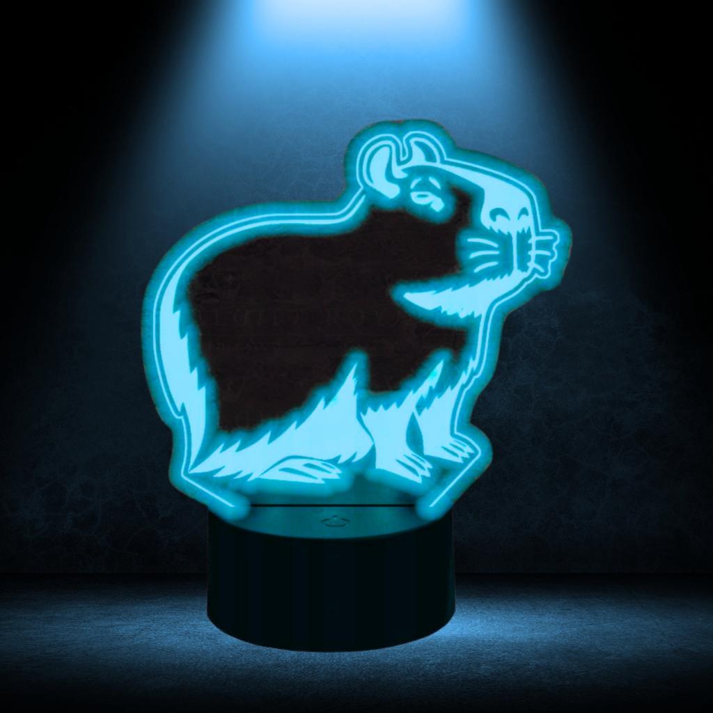 Children's Night Lamp Capybara Capybara 16 Led 3D + Remote Control