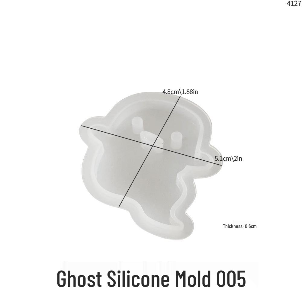 DIY Halloween Epoxy Charm Mold: Devil, Ghost, Semi-3D Pumpkin, Bat, Owl, and Pendant Earrings