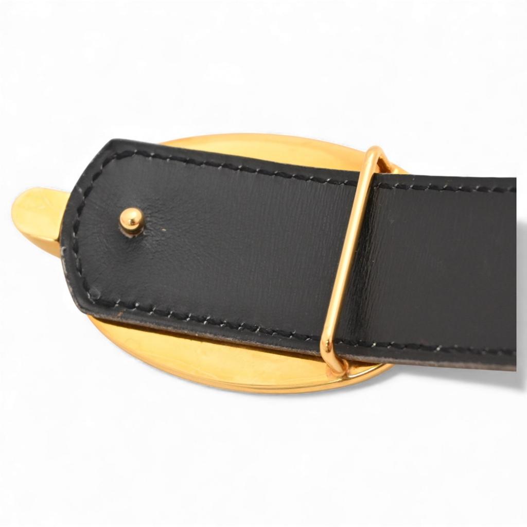 Auth HERMES Chaine d'Ancre Leather Belt Brown he9634gg Used