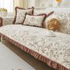 Chenier Skirt Sofa Cushion, All-Season Non-Slip Seat Cushion, Living Room Straight Row Sofa Armrest Cover Cloth Towel Cross-Border