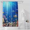 1Pc Vibrant Shower Curtain Polyester - With Hooks Waterproof Mildew Proof Easy Install Washable