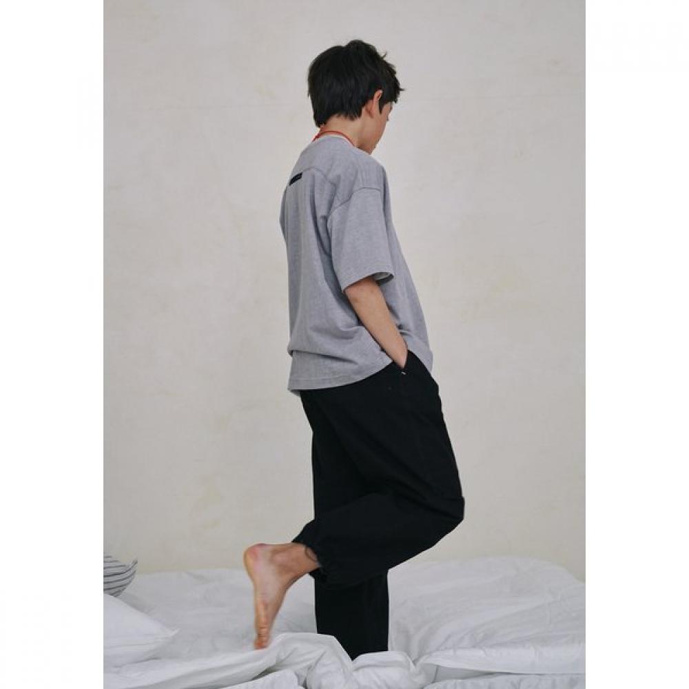 Bluetail Black Barrel Baggy Fit Woven Pants Aab1pt07bk