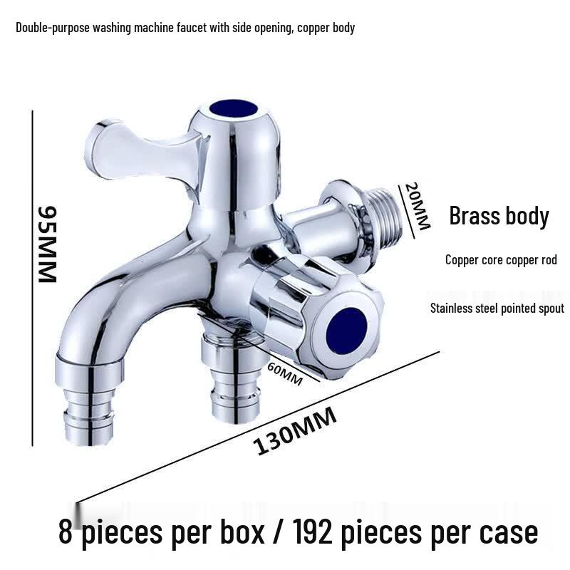 Yuzhuxun HC Copper-Tone Dual Outlet Washing Machine Faucet