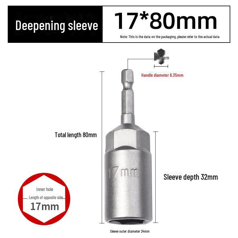 Green Forest 80mm Hexagonal Șurubelniță/Cheie Pneumatică Cap Soclu