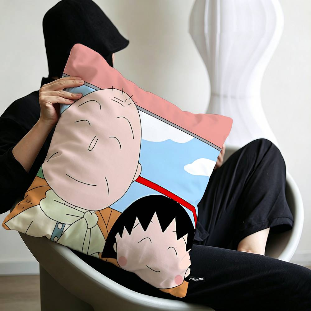 Catoon C-Chibi Maruko Chan Pillow Gift Home Office Decoration Bedroom Sofa Car Cushion Cover case 45x45