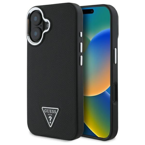 Guess Guhmp16Mpgtspsk Iphone 16 Plus     6.7 Czarny/Black Hardcase Grained Triangle Magsafe
