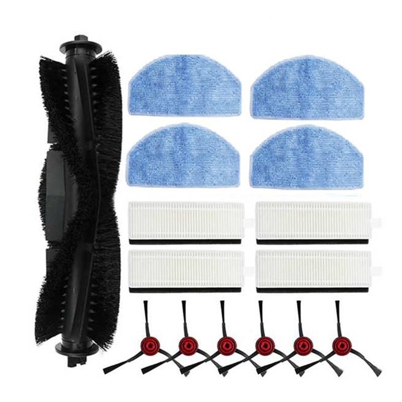 A65T-For Laresar Mars 01/Lubluelu SL68 15 Pcs Vacuum Cleaner Main Side Brush Mop Filter Accessories