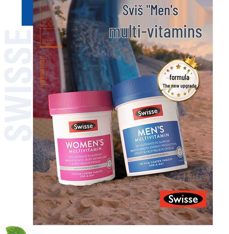 Swisse Men's Multivitamin - 120 Tablets, 45 Nutrients including Vitamin C & B.