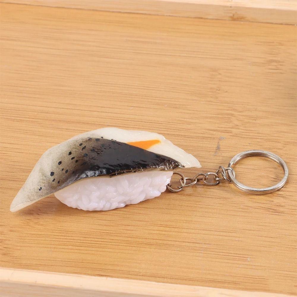Japanese Style Simulation Food Key Chain Grilled Eel Seafood Sushi Model Toy Gift