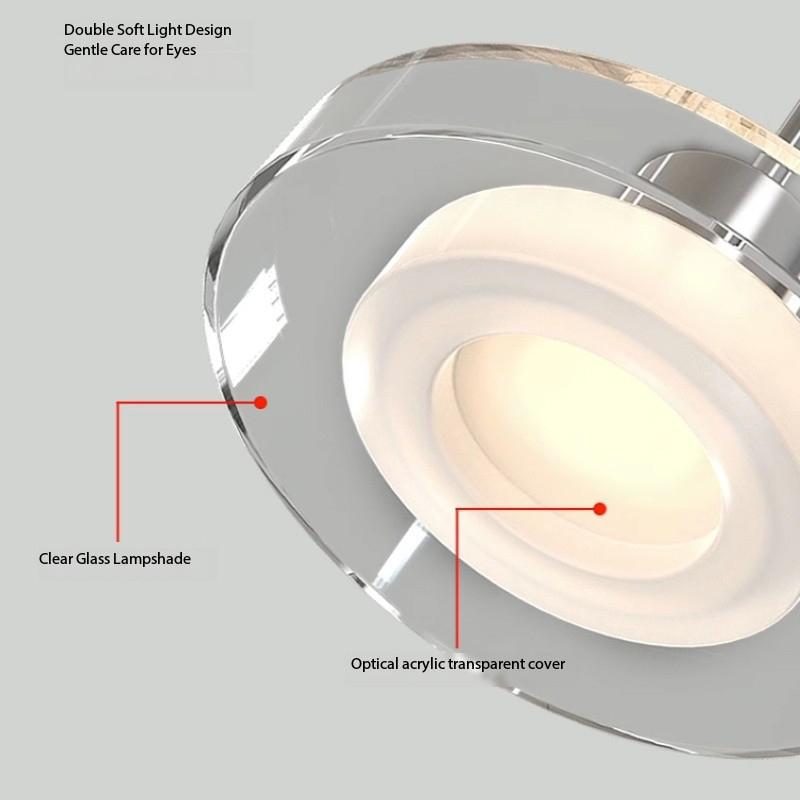 Italian copper simple small chandelier bedroom bedside suspended lamp Nordic designer creative glass dining bar hanging  pendent