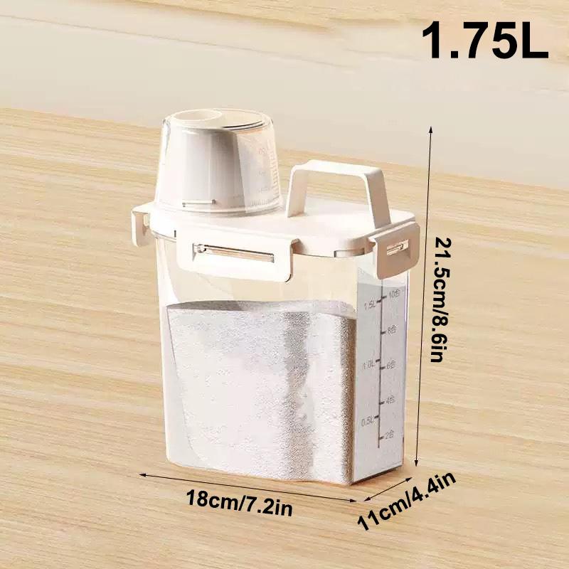 

Reusable Laundry Detergent Dispenser Sealed Storage Container For Grain And Miscellaneous Grain Storage Tank Kitchen Storage Box 18*11*21.5cm