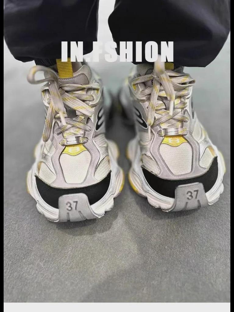 2024 Paris Dad Shoes: Tenth Gen Height-Boosting Casual Sneakers, Breathable Mesh, Thick Soles, New Color.