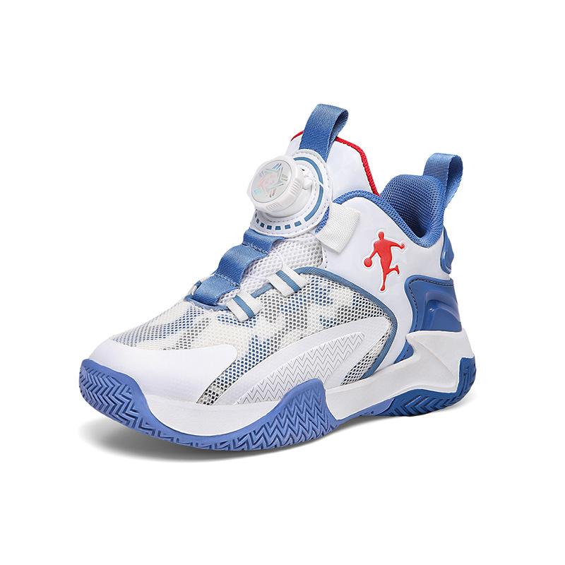 Children's basketball shoes 2025 autumn rotating button boys sports shoes medium and older children's actual basketball shoes entity