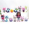 13 Pcs/set Gabby Dollhouse Anime Characters Car Smile Cat Hug Gaby Girl Doll Cartoon Children Gift Christmas Birthday Toy