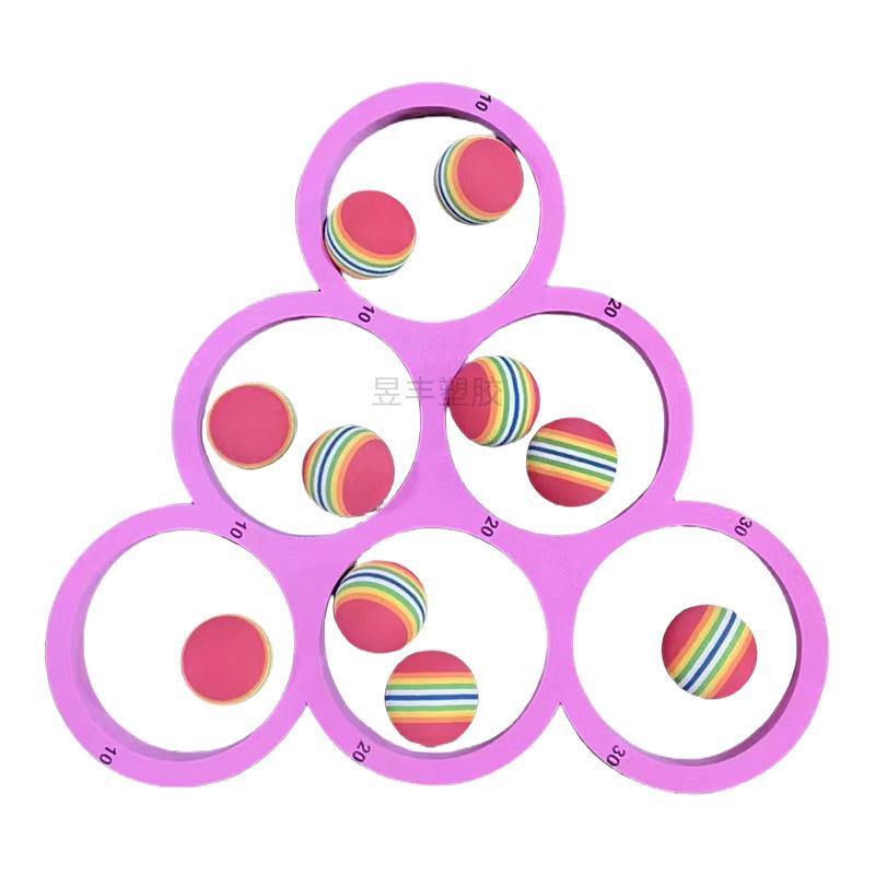 Cross-Border EVA Water Triangle Toss Ring Set: Interactive Pool Toy