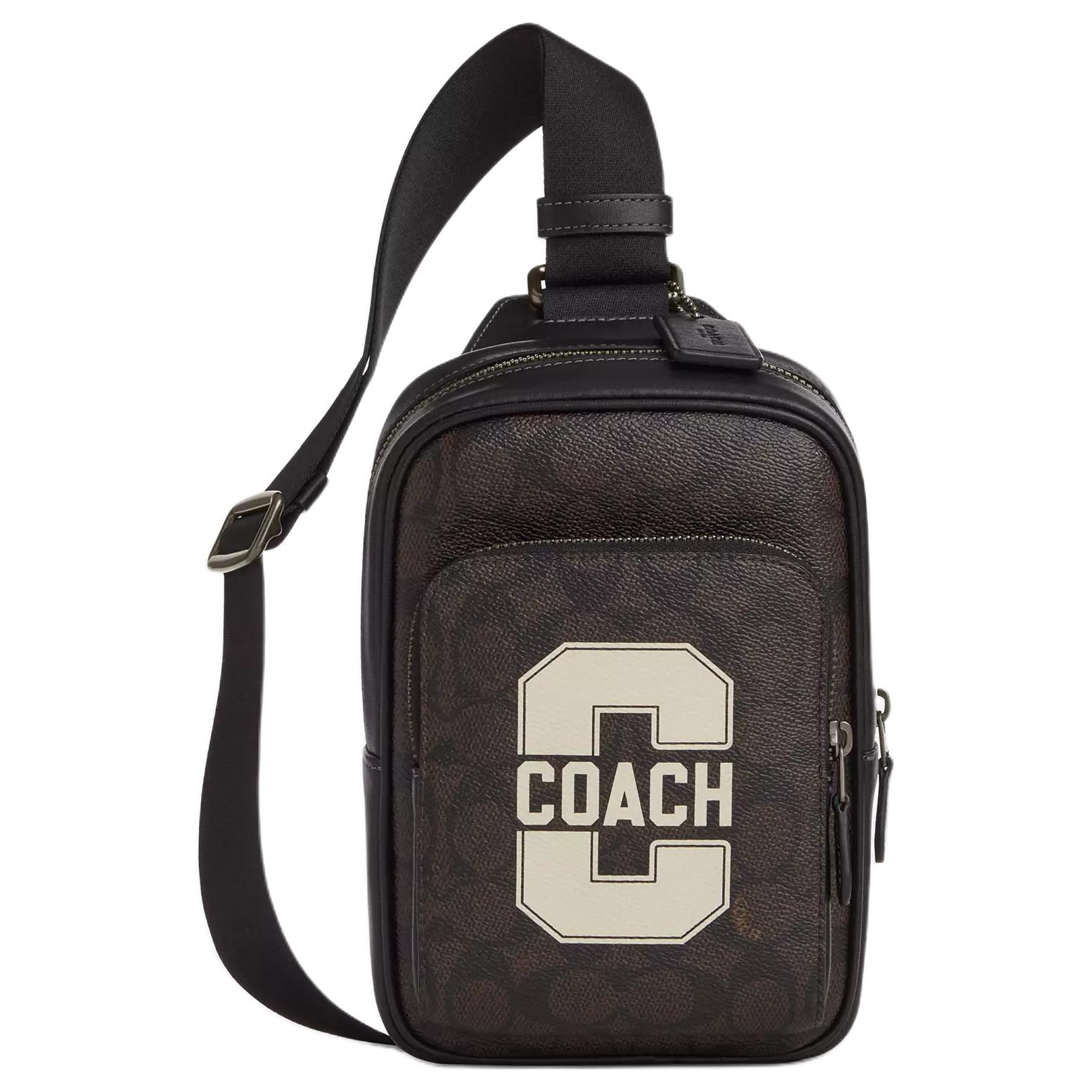 

Coach Racer 13 Vercity Logo Mini Cowhide Chest Bag Women bags Walnut CCE77-QBWAN Basic Set (Bag+Dust Bag)