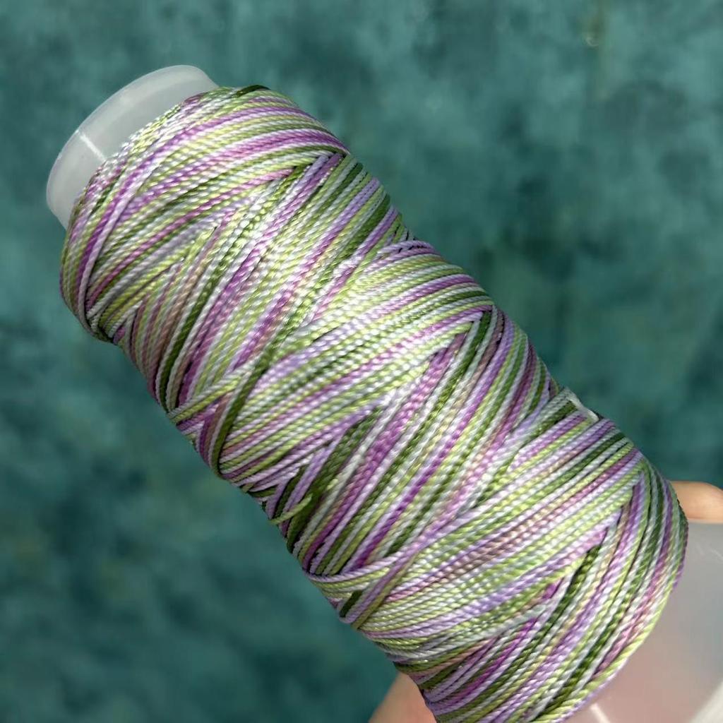 18-Strand Variegated Yarn Bracelet Weaving Cord – Gradient Dragon Scale Koi Thread DIY Material