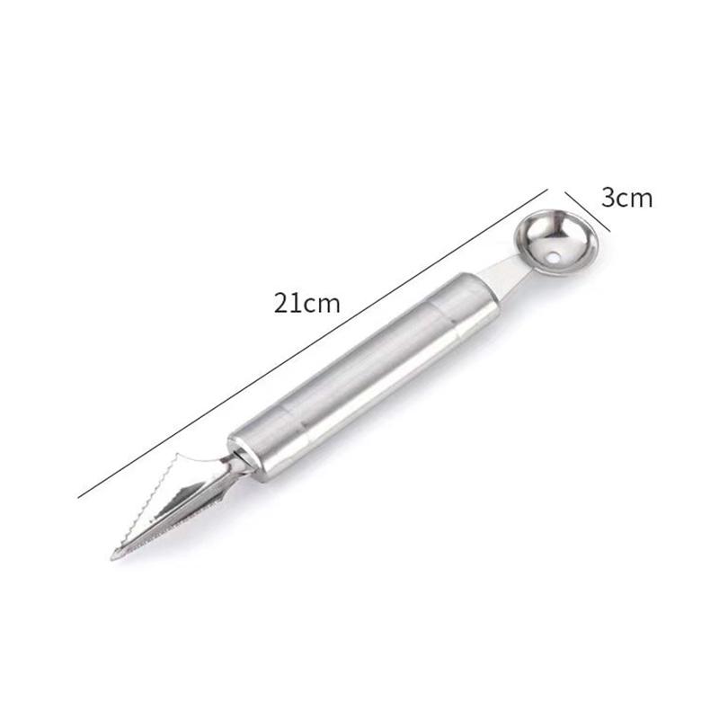 Fruit Spoon Digging Double Headed Stainless Steel Portable Multifunctional Melon Baller Scoop DIY Fruit Platter Ball Tool TMZ 4