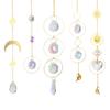 Moon Star Crystals Wind Chime Prism Sun Catchers Handmade Jewellery Garden Hanging Pendant Ornament Window Curtain Home Decor