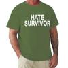 Hate Survivor T Shirt Music Video Fans Gift Y2k Streetwears Oneck Cotton Tshirts For Unisex Unisex EU Size